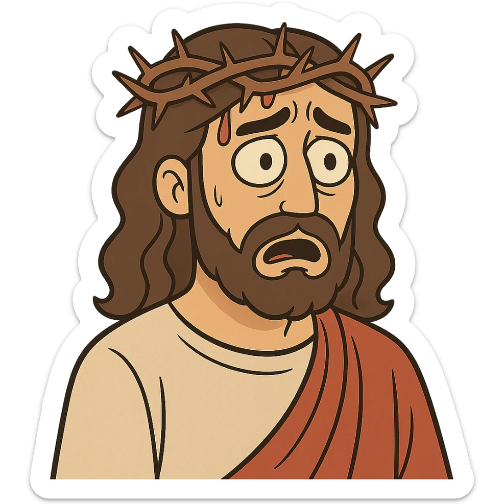 Jesus crown sticker