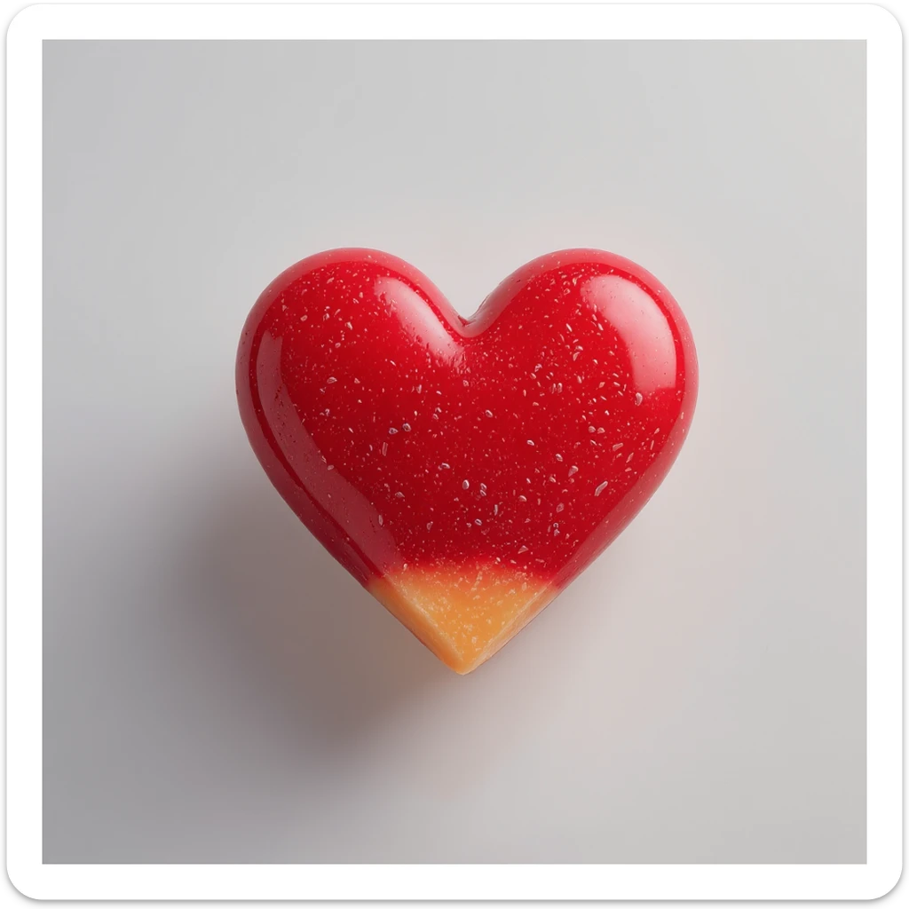 food heart emoji with a gradient effect sticker