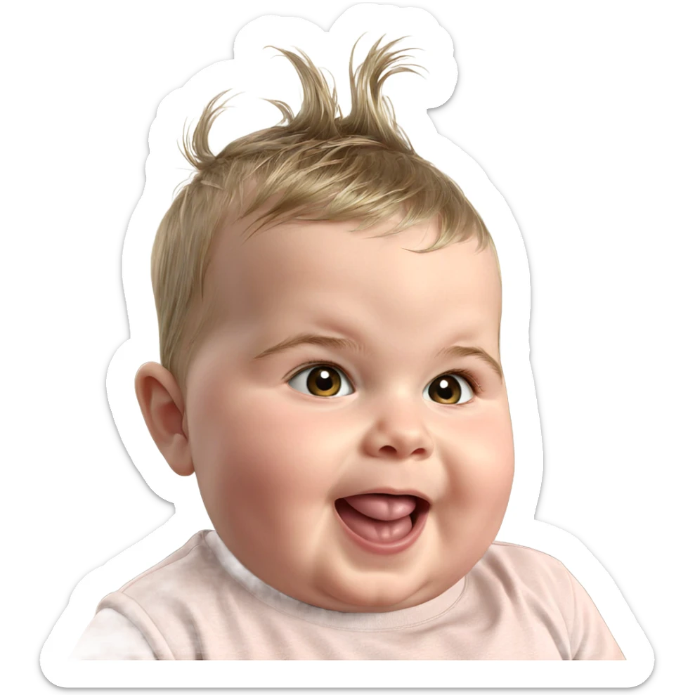 cute boy sticking out tongue sticker