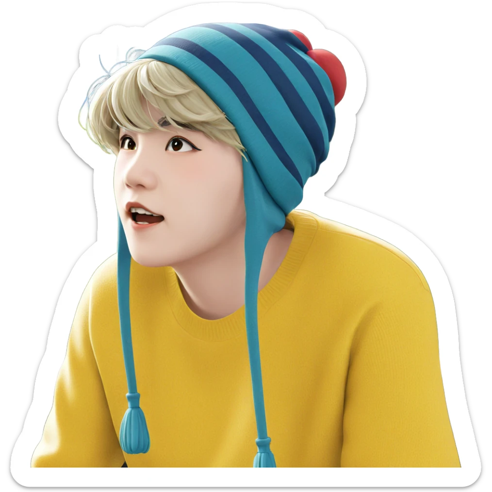 girl in beanie outdoors sticker