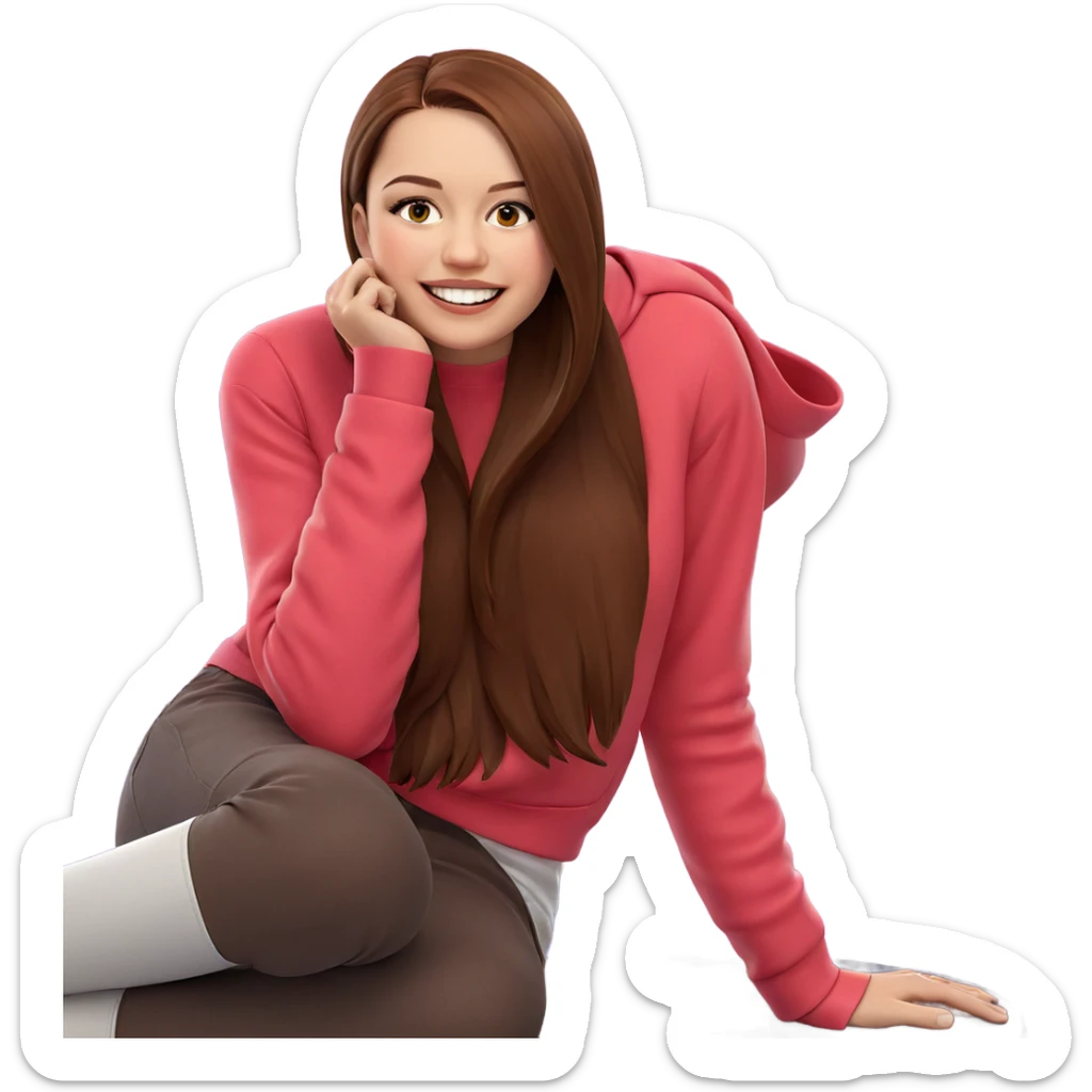 boy and girl sitting together sticker