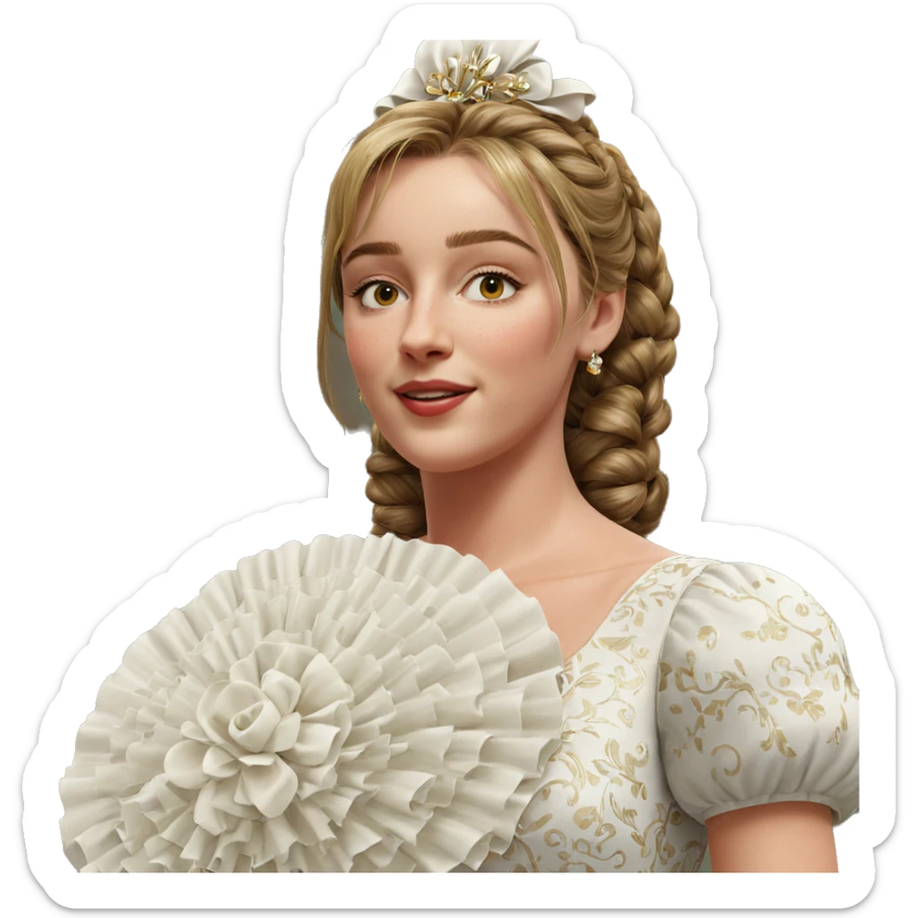 elegant girl in beautiful dress sticker