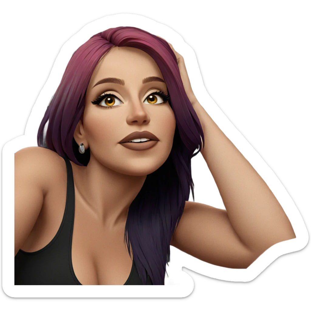 girl in car interior sticker