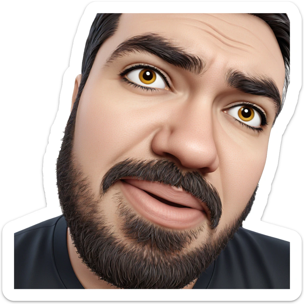 moody portrait of a man sticker