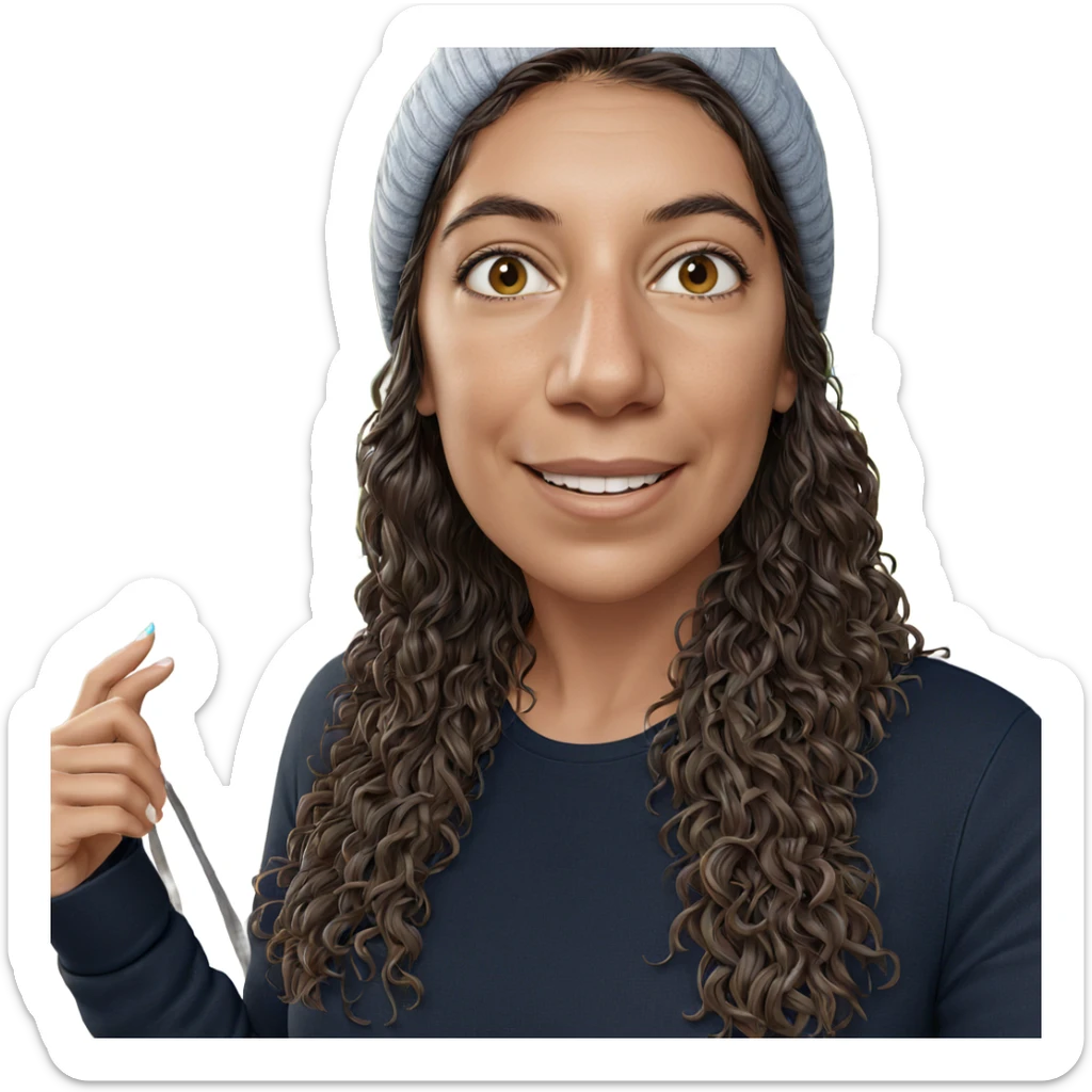 smiling girl in outdoor setting sticker