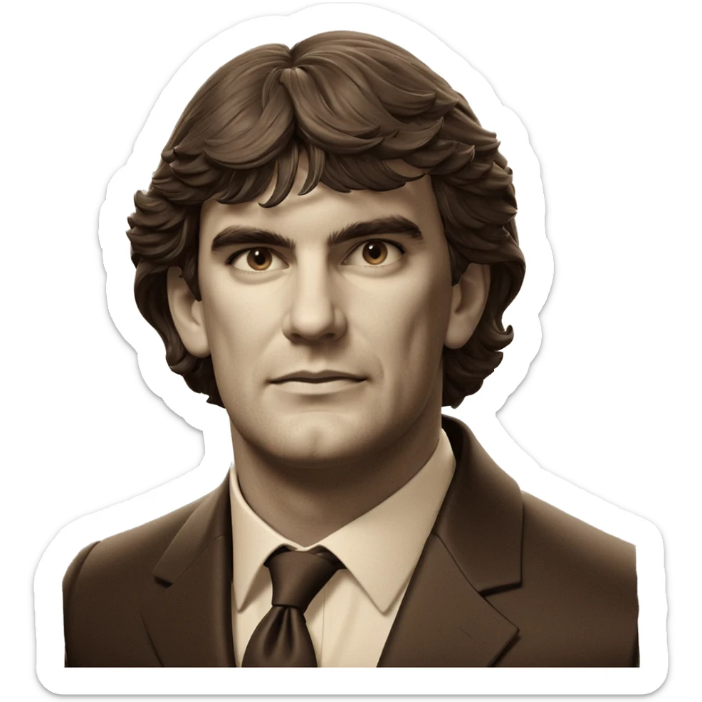 monochrome gentleman in sepia sticker