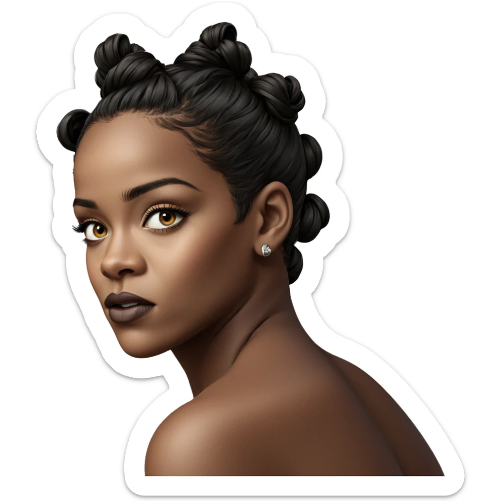 realistic portrait of girl sticker