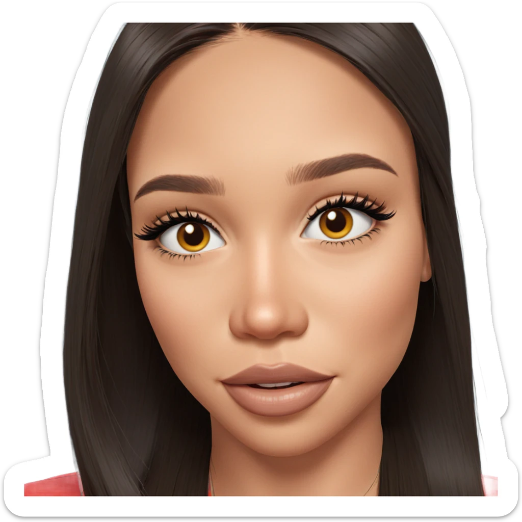 realistic portrait of girl sticker