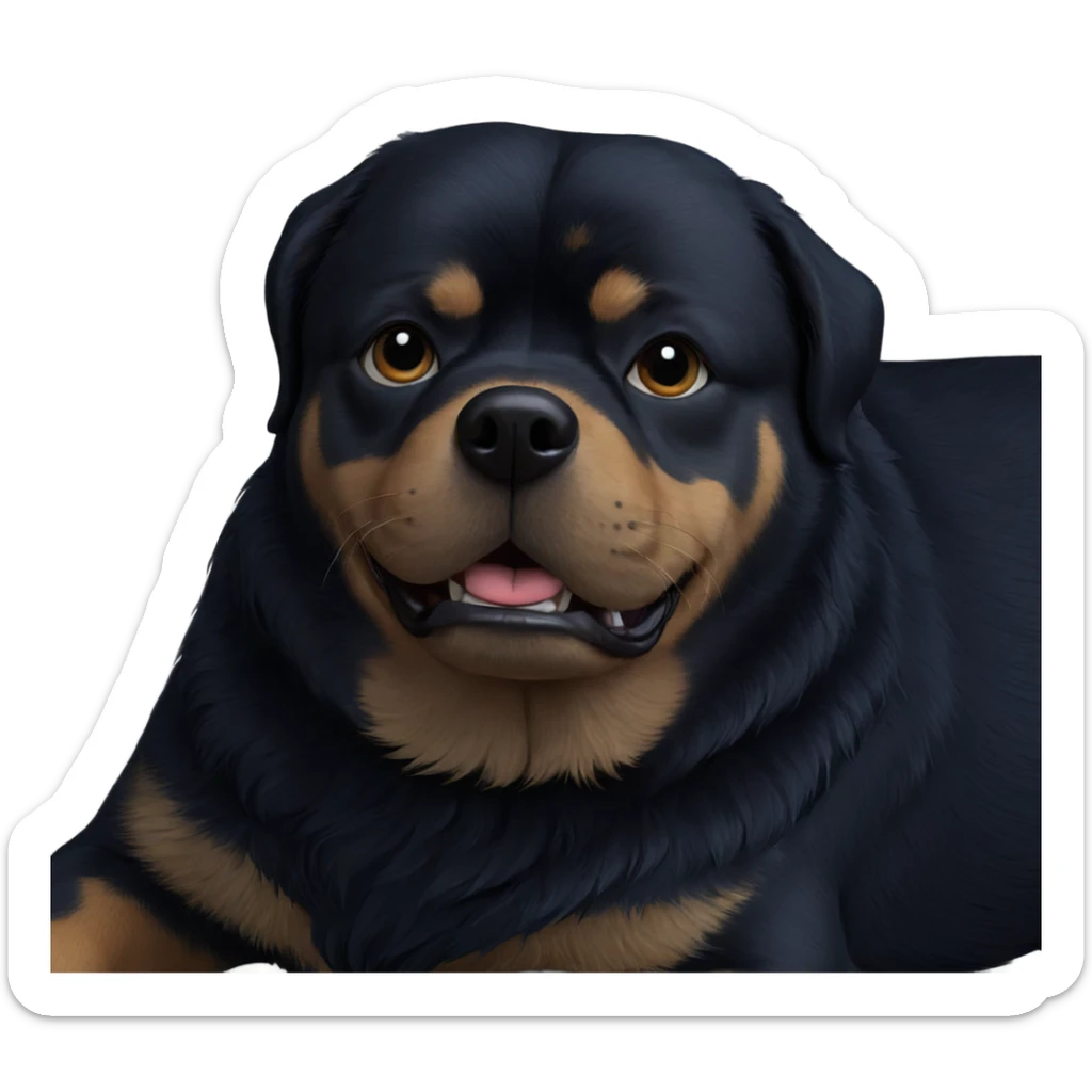 realistic dog portrait closeup sticker