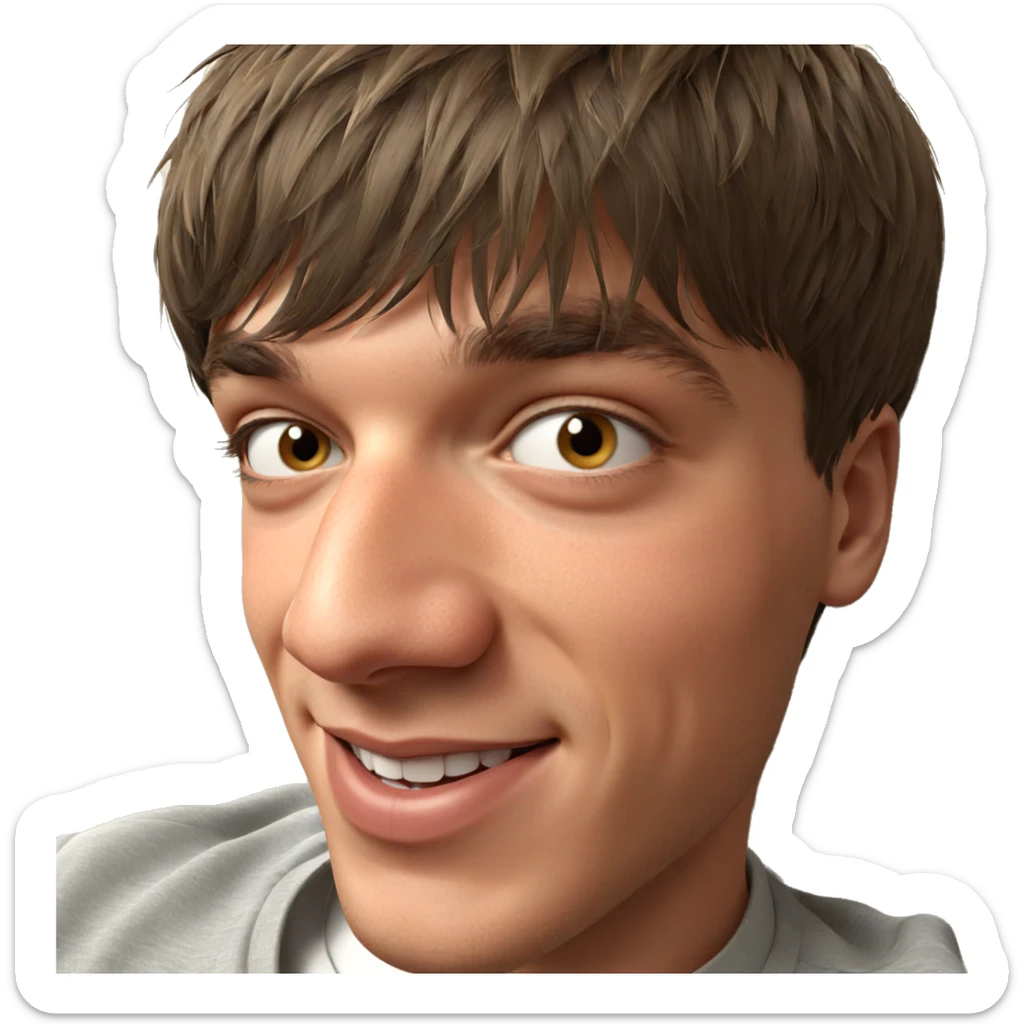 happy boy portrait smiling sticker