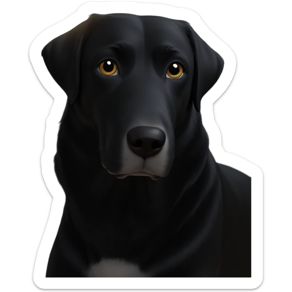 focused gaze of a pet sticker