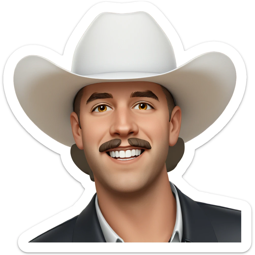 casual portrait of a man sticker