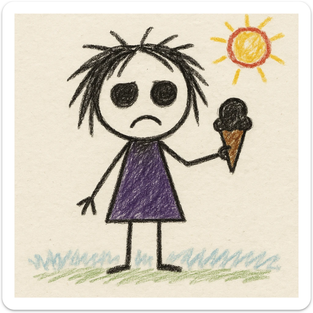 gothic ice cream sticker