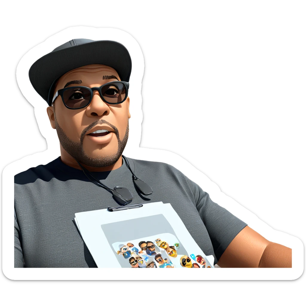 cool guy with sunglasses sticker