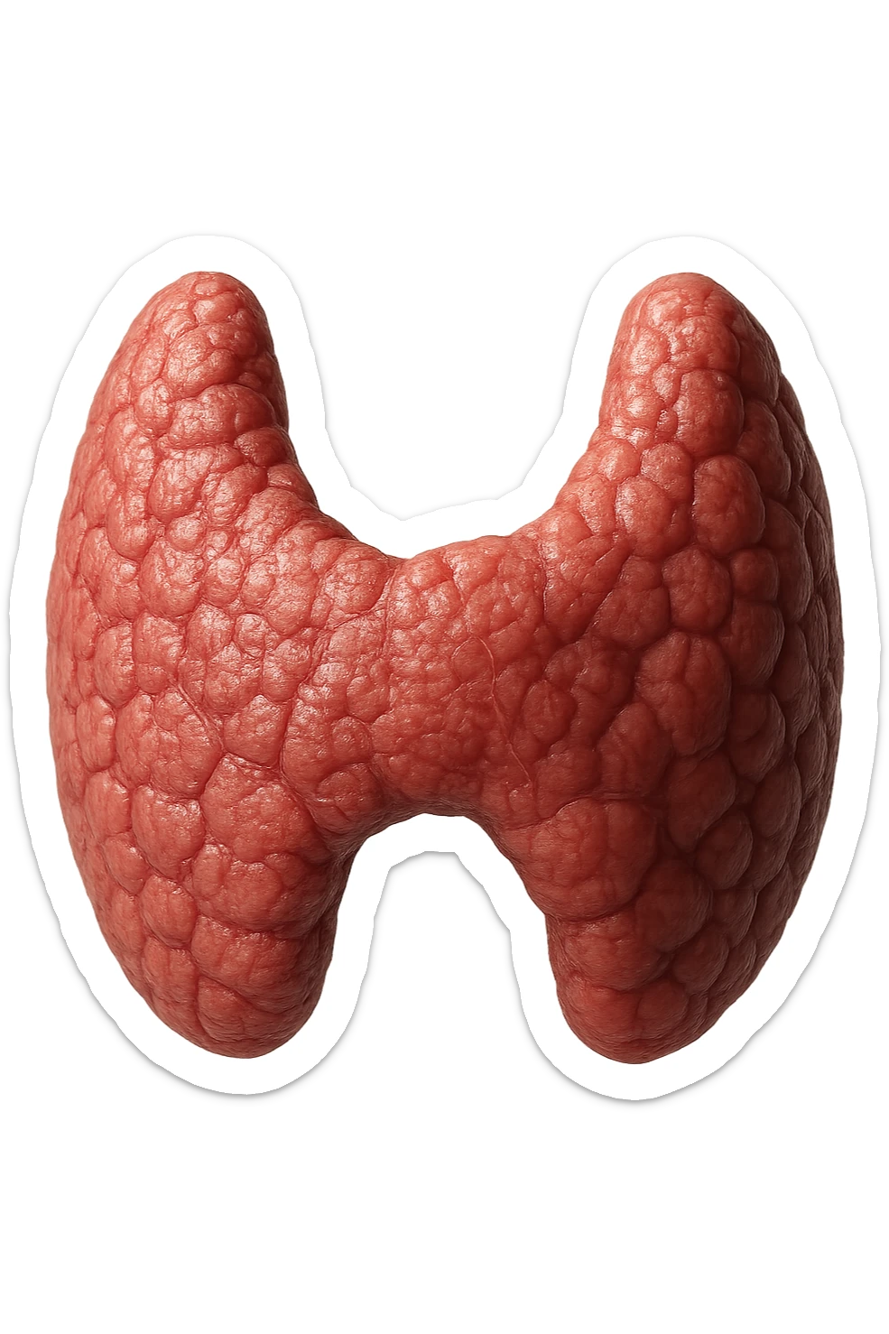 tiroide umana anatomica iperrealistica in 3d sticker