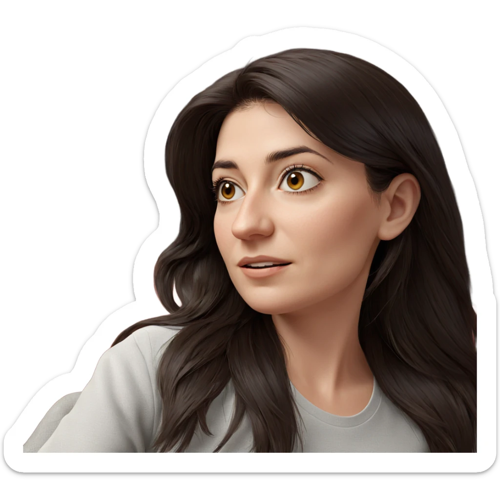 realistic portrait of girl sticker