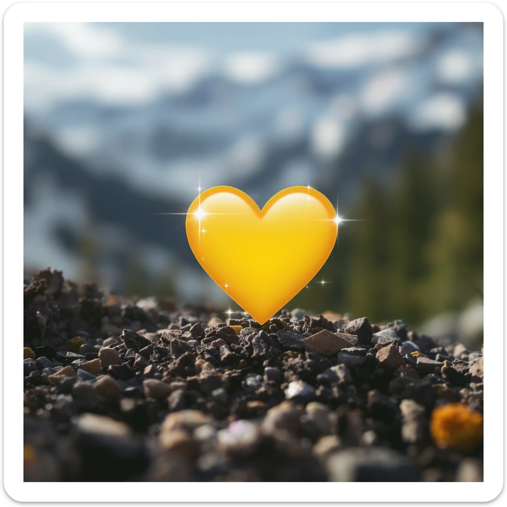 food heart emoji with sparkles sticker