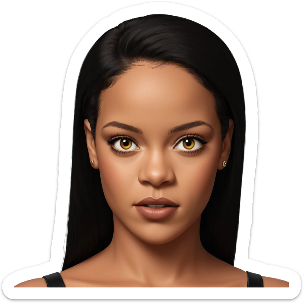 dark-haired beauty portrait sticker