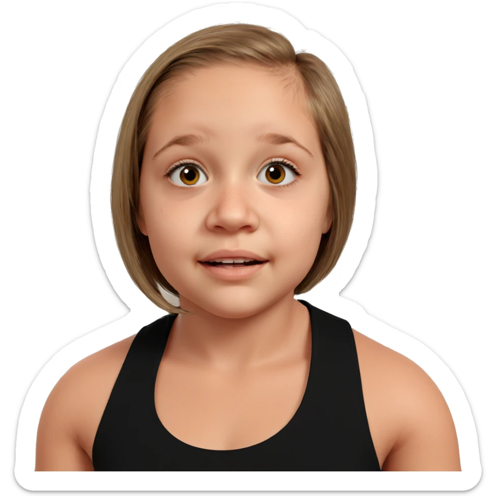 realistic portrait of a girl sticker