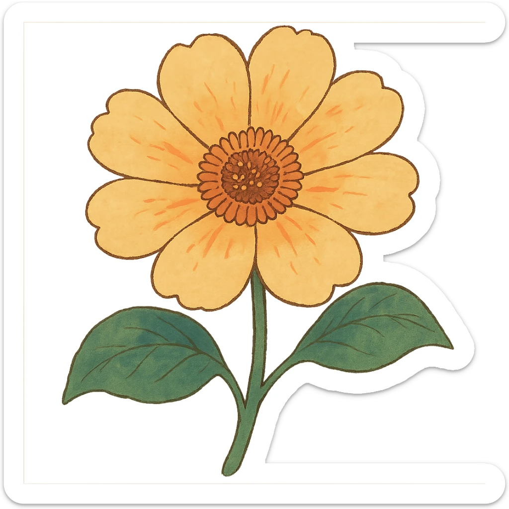 ghibli style flower sticker