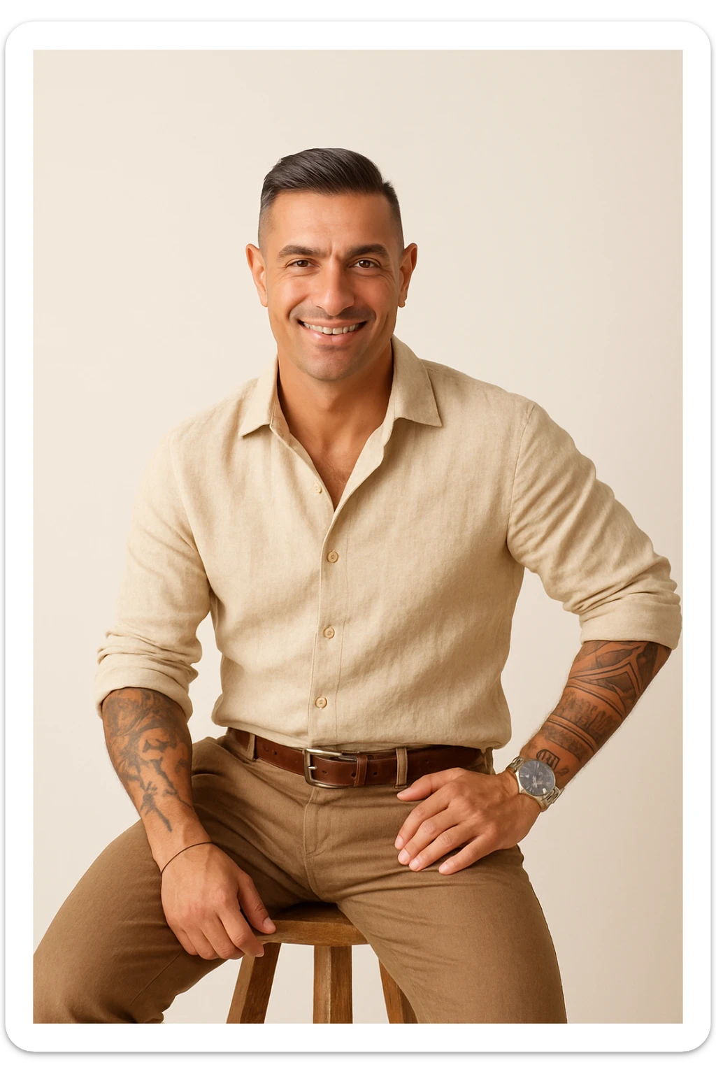 Uomo che usa solo prodotti di Lino e Cotone, perchè sono naturali sticker