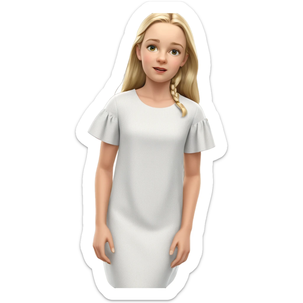 blonde girl in elegant dress sticker
