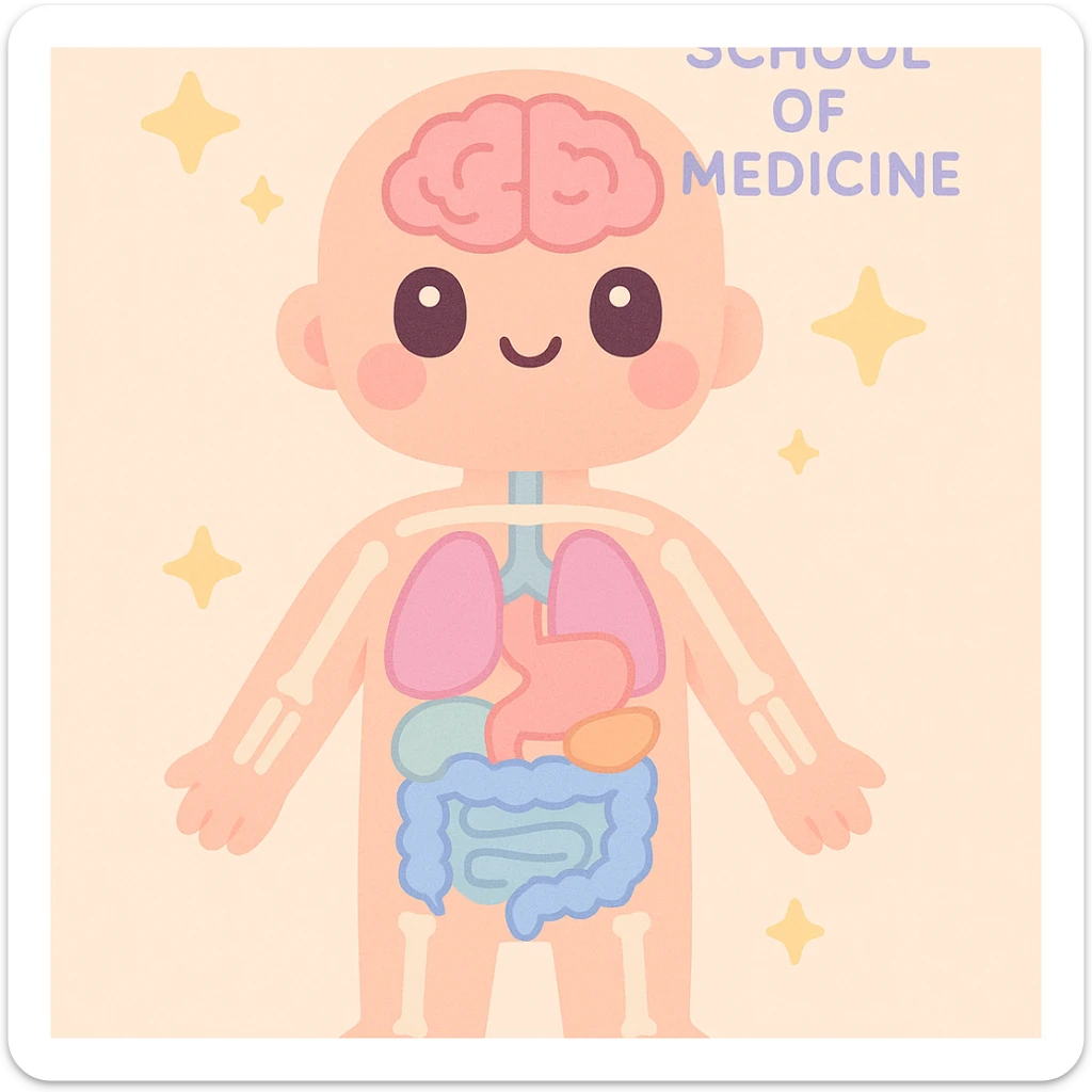 human anatomy subject of school of medicine sticker