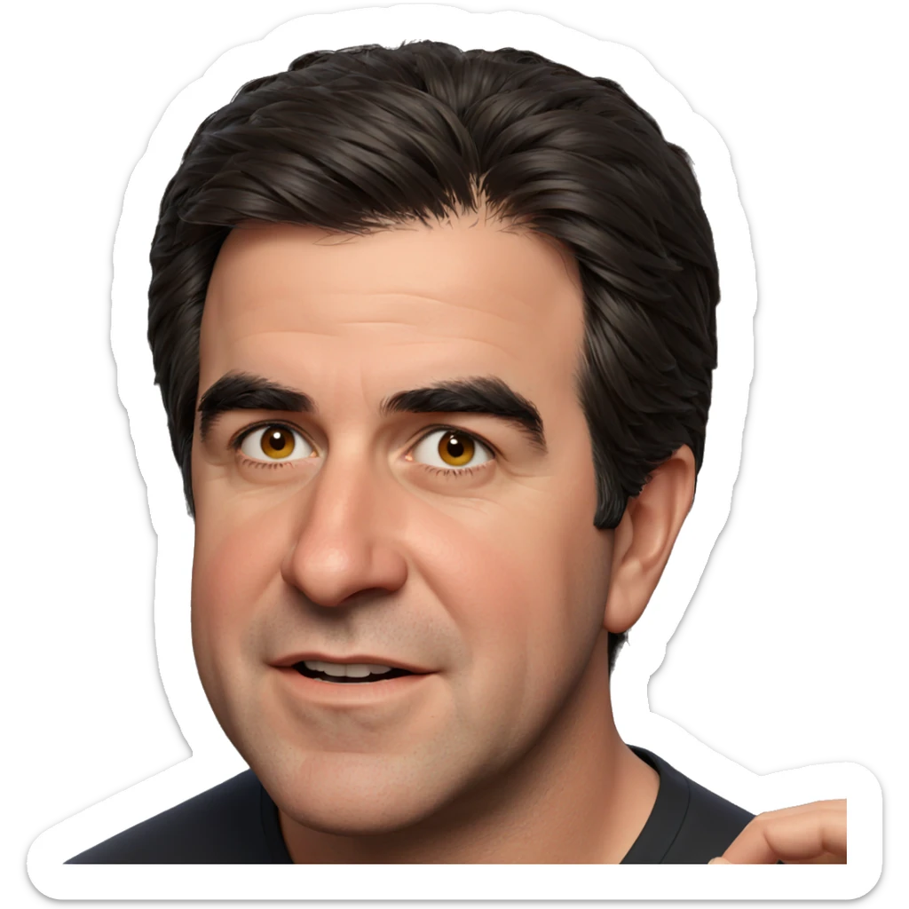 portrait of modern young male sticker