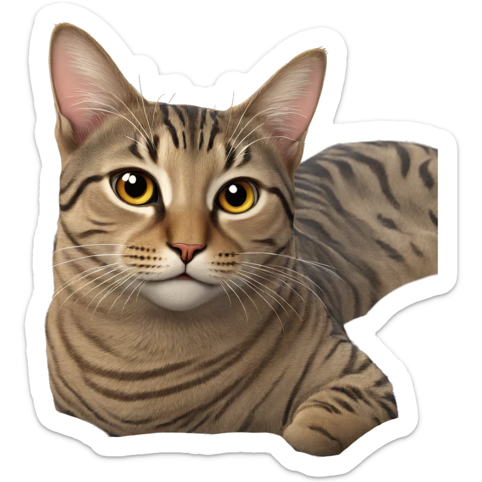 realistic cat looking at viewer sticker