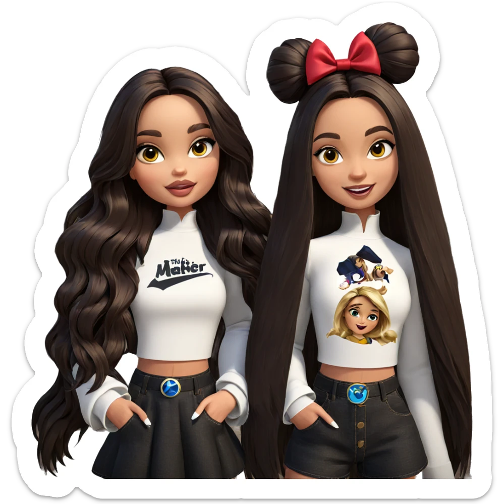 girls in front of castle sticker