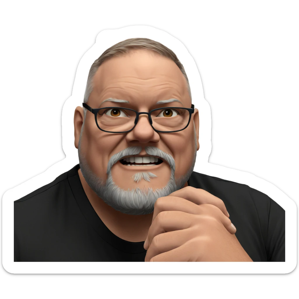 male with glasses and beard sticker