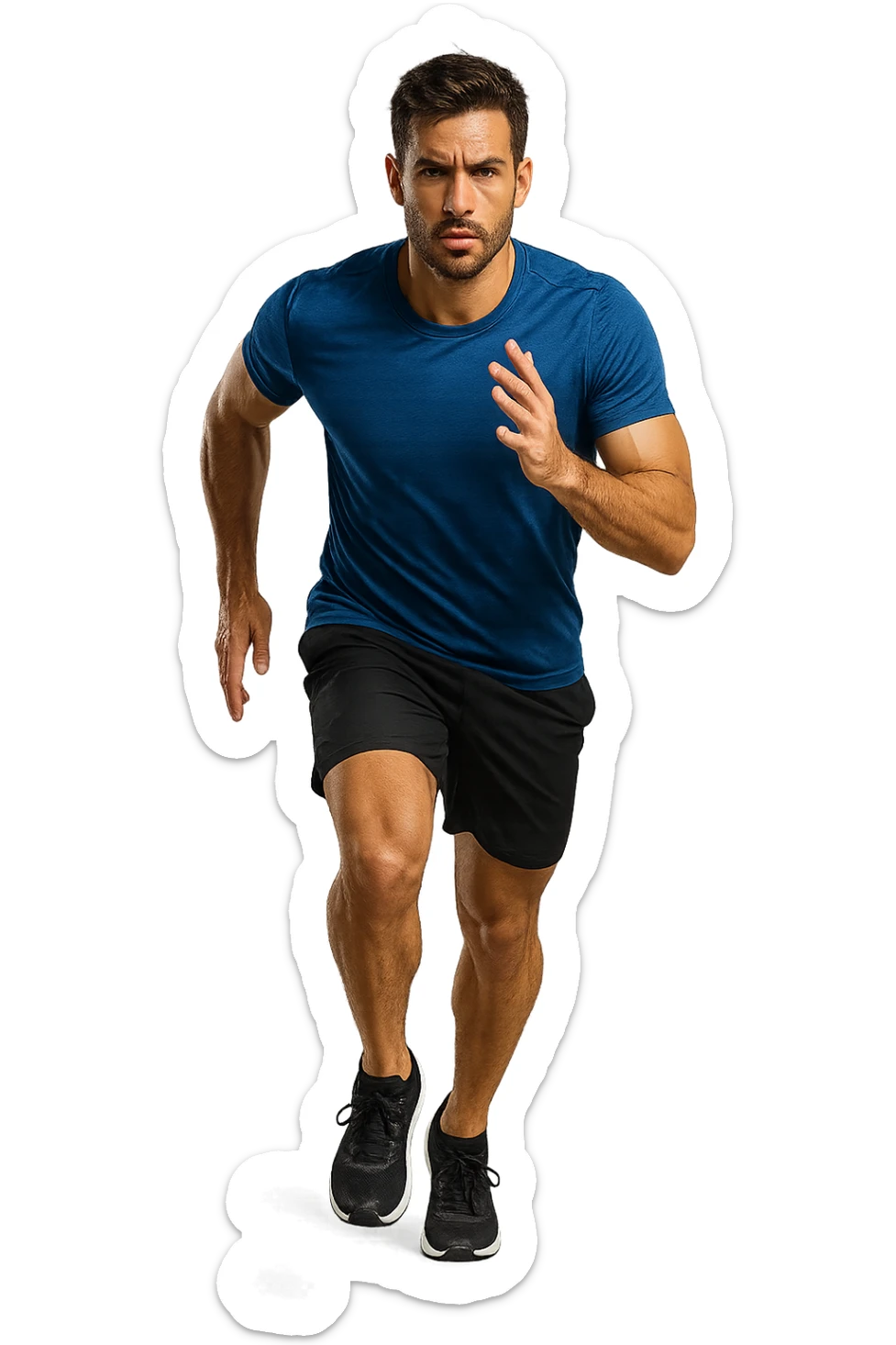 UOMO FITNESS CHE CORRE IN POSA FRONTALE sticker