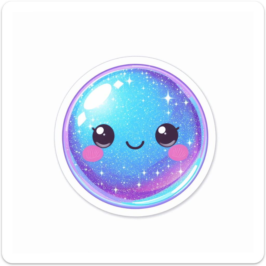 cute and shiny object with sparkles, no background sticker