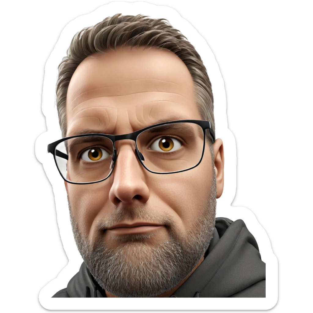 realistic portrait of a male sticker