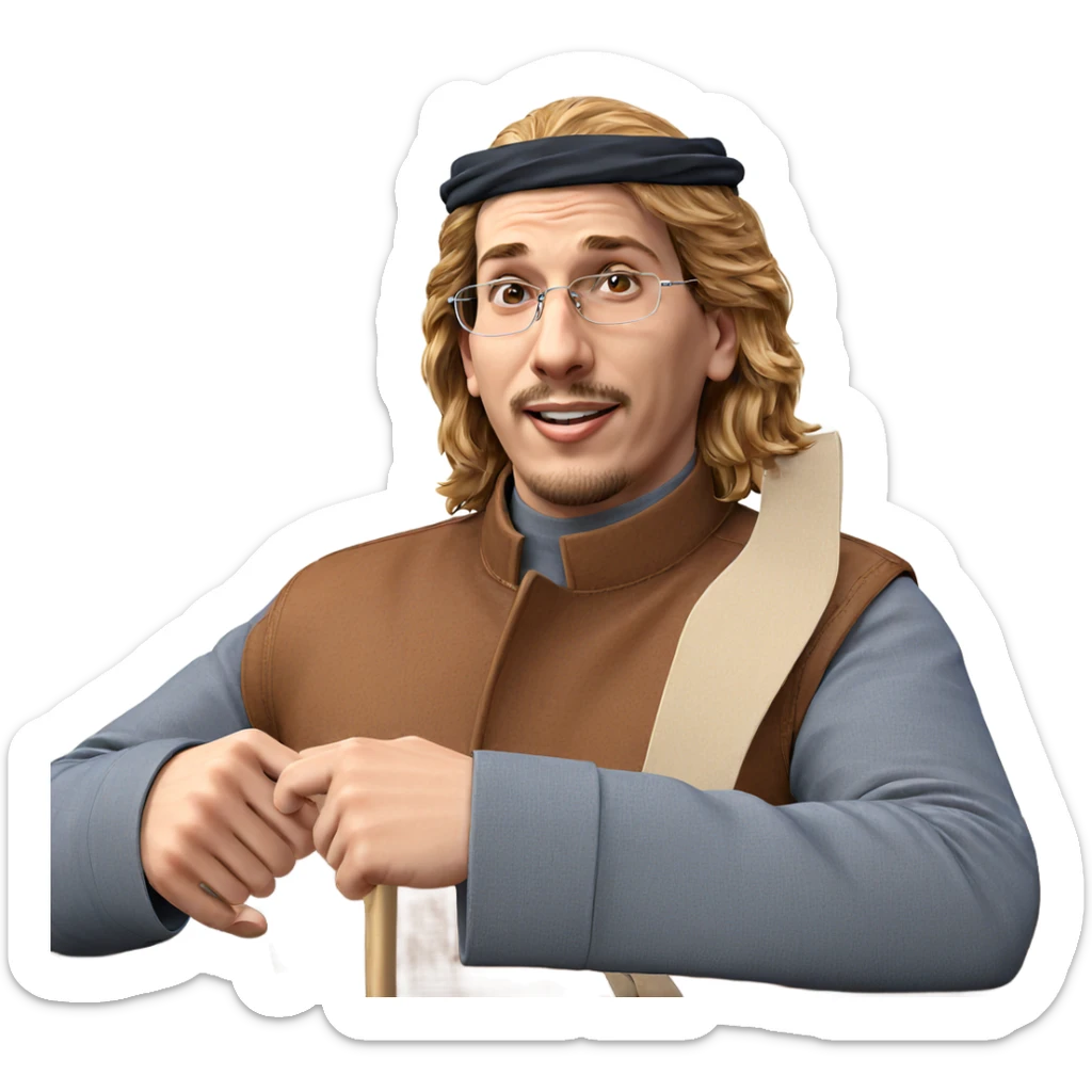 realistic meme of a man sticker