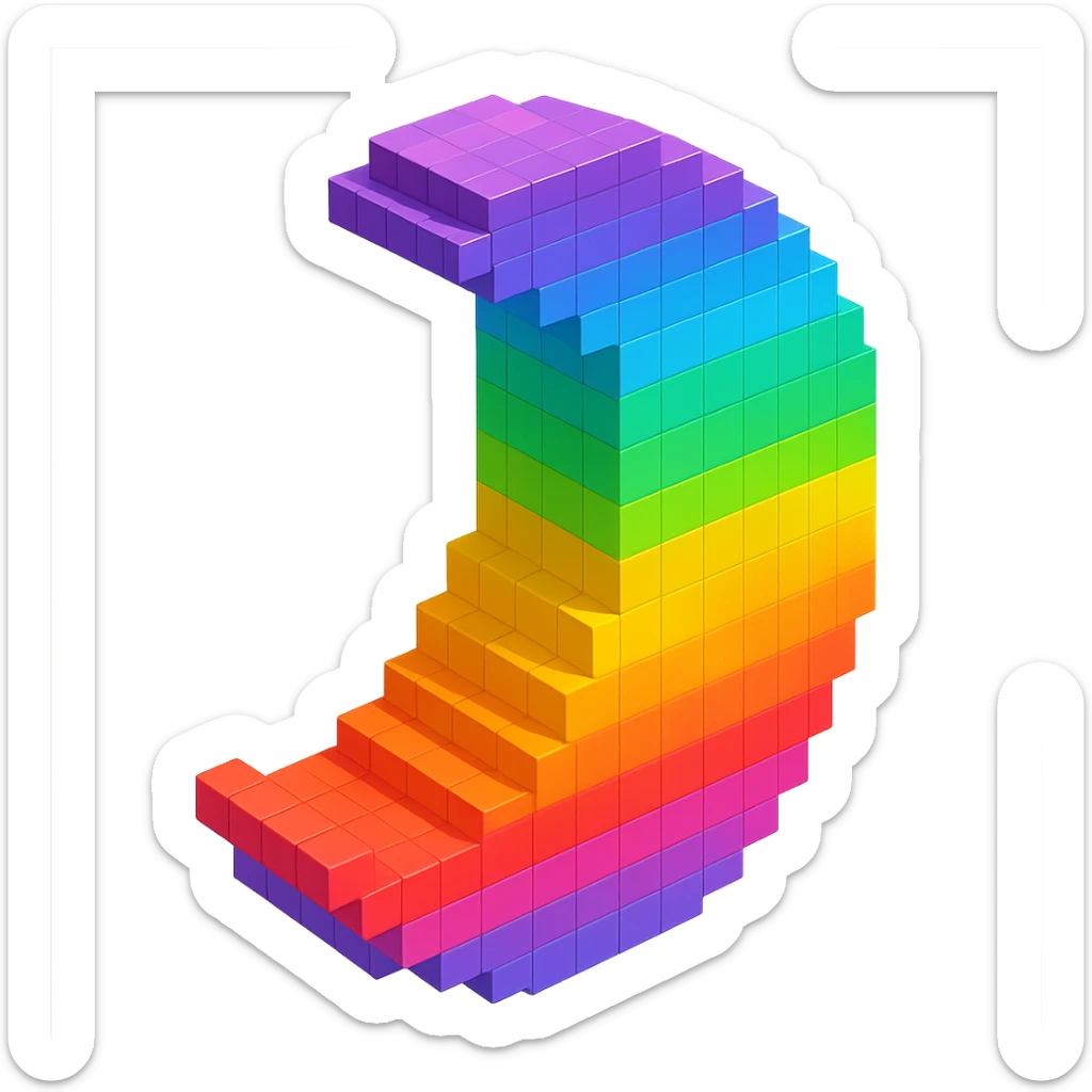 Rainbow Moon sticker