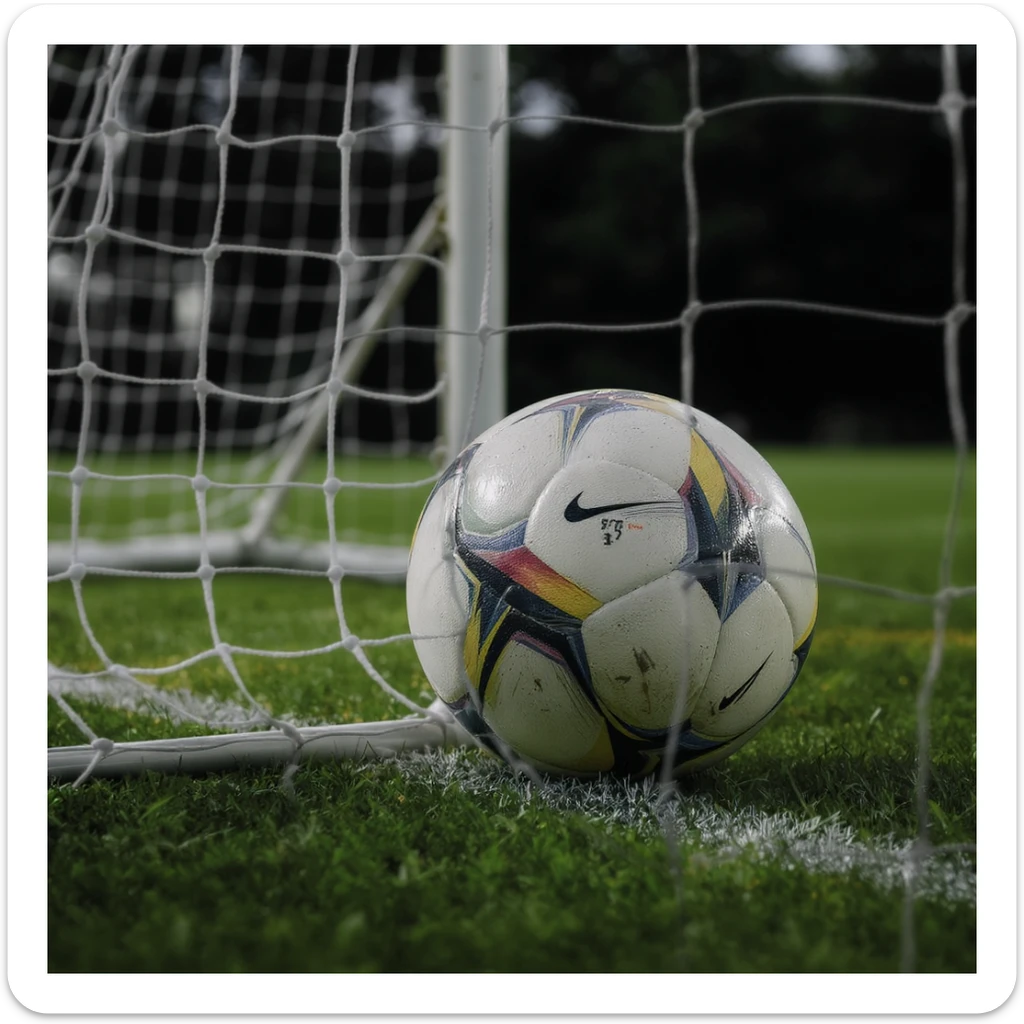 realistic photo of a soccer goal sticker