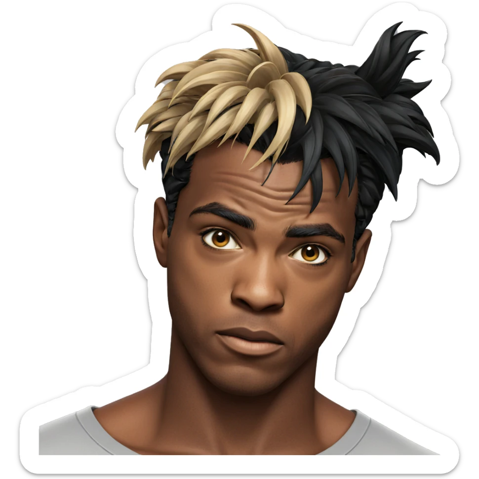 dark-skinned male portrait sticker