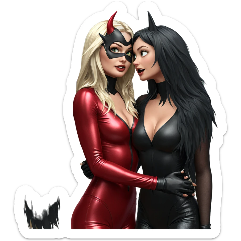 fantasy girls in bodysuits sticker