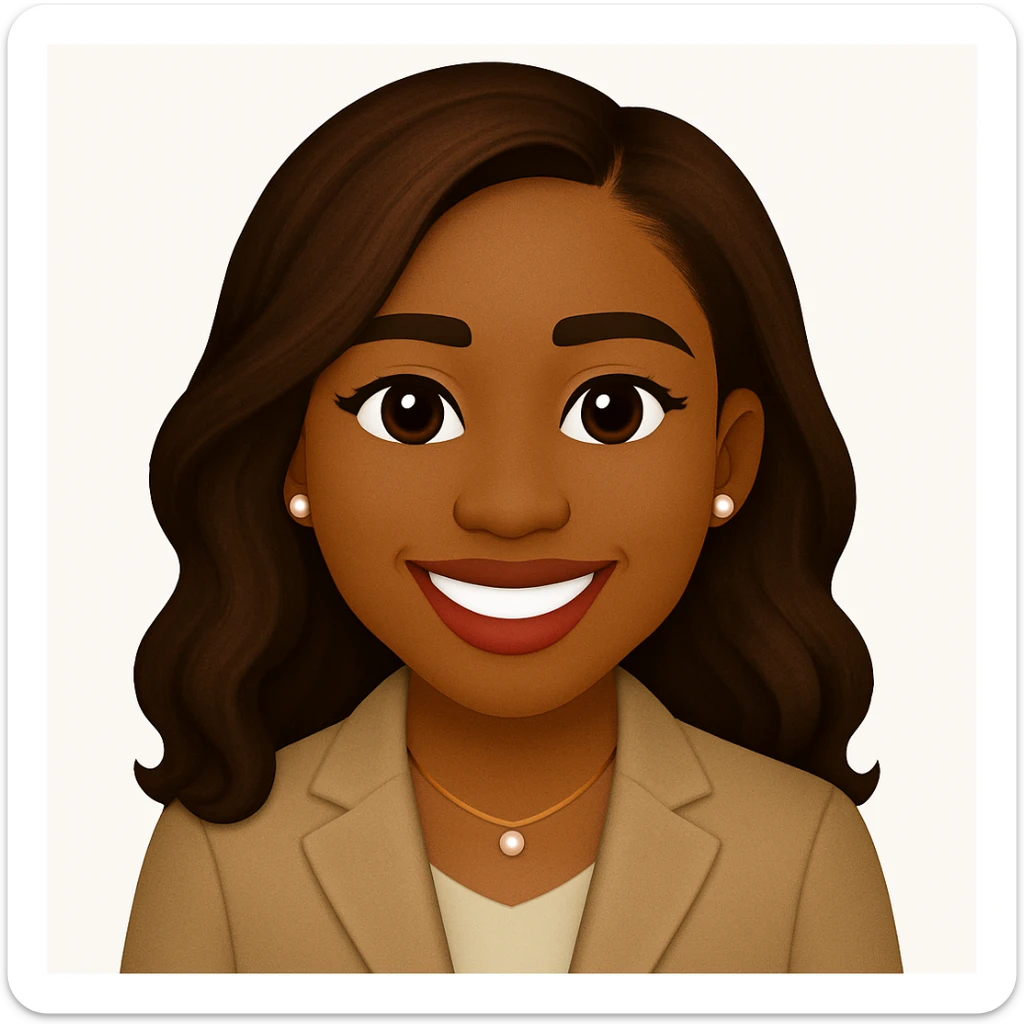 turn the second man in emoji style of the 1st image, match the facial features and match dressing style of the 2nd image, she is wearing suit sticker