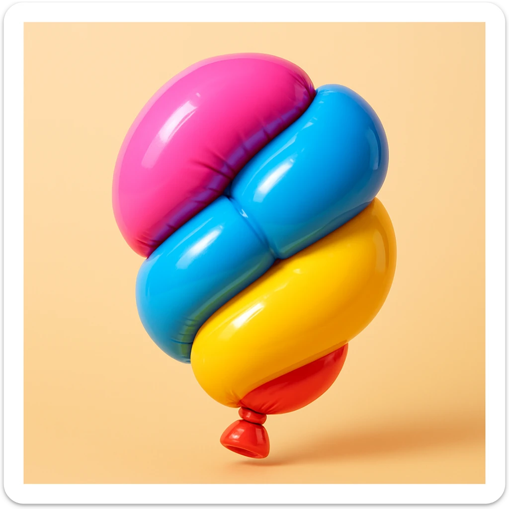 colorful balloon in a playful style sticker