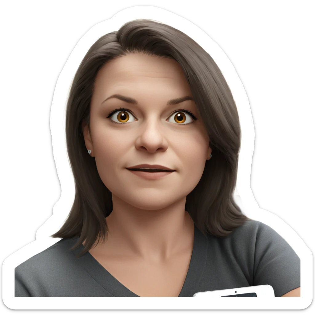 realistic portrait of girl sticker