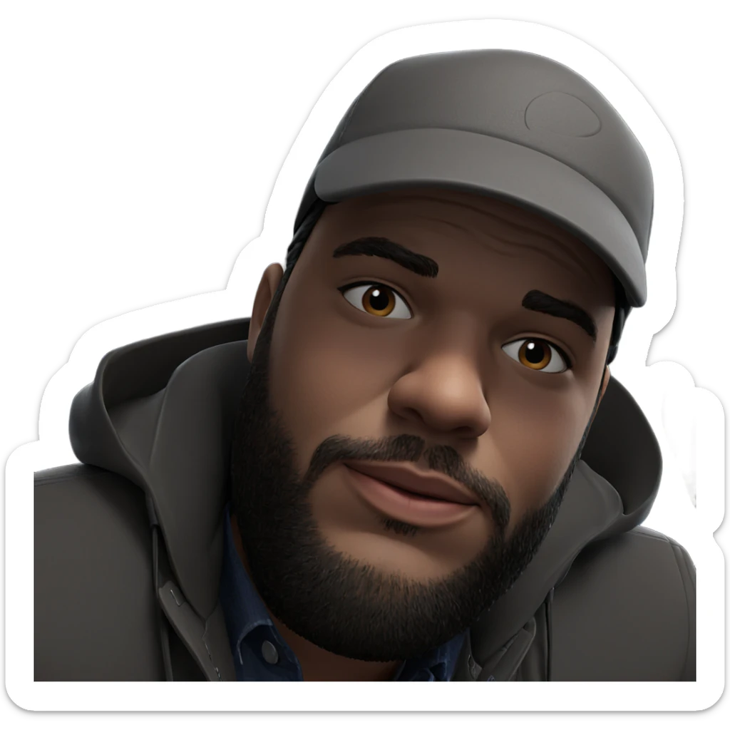 handsome man in a hat sticker