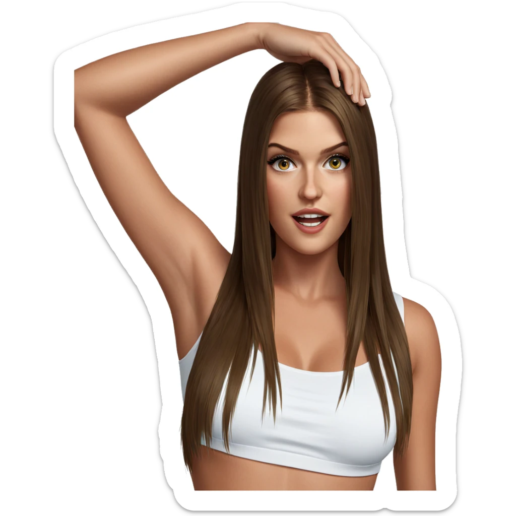 realistic portrait of girl sticker