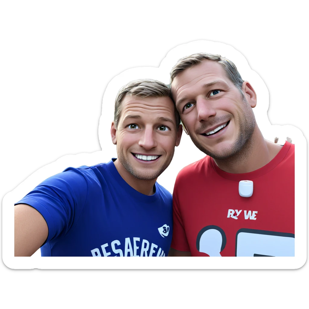 outdoor smiles of boys sticker