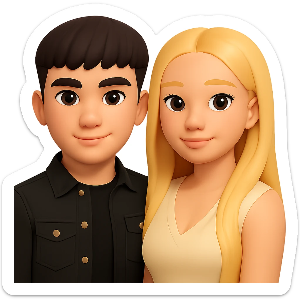 Slightly increase the volume of the upper body of the girl and slightly rotate her to face forward. Preserve the style of the original image. Remove the background. sticker