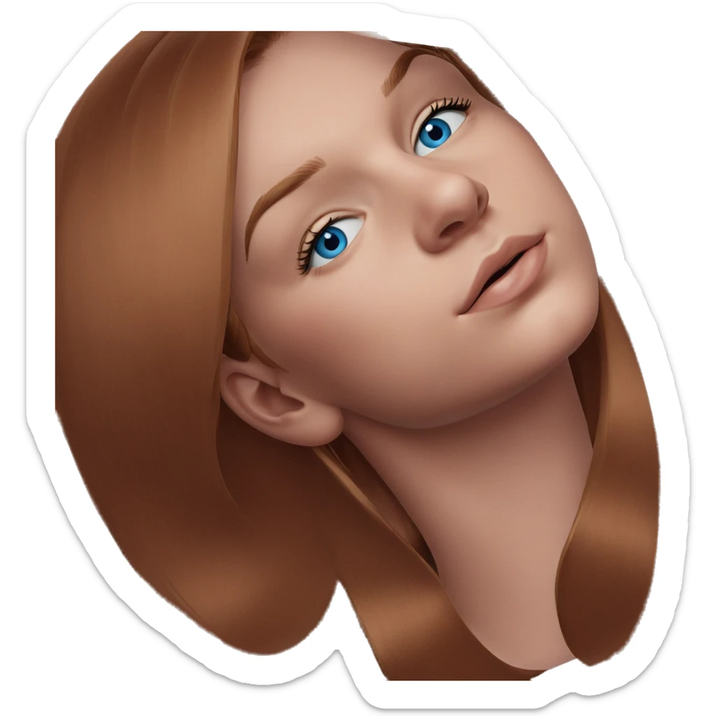 blue eyed girl portrait sticker