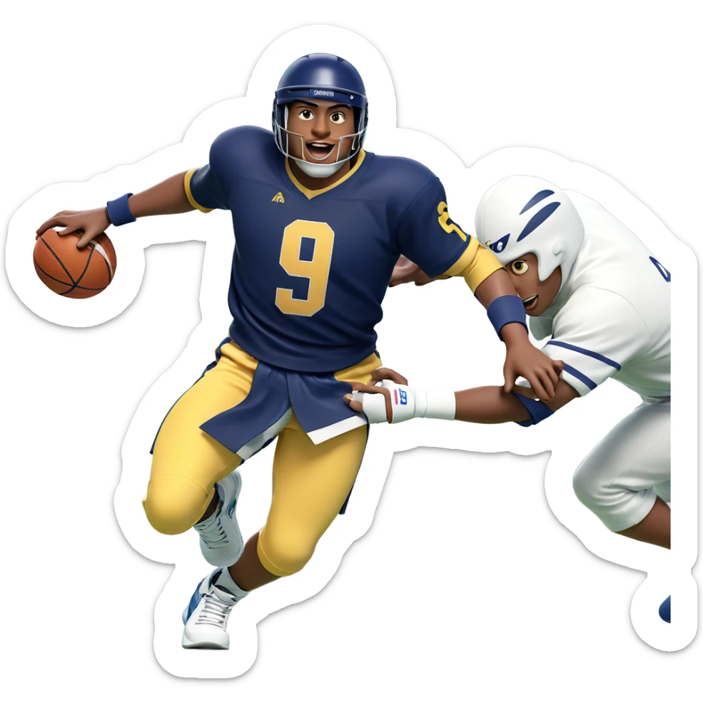 active boys in sports gear sticker