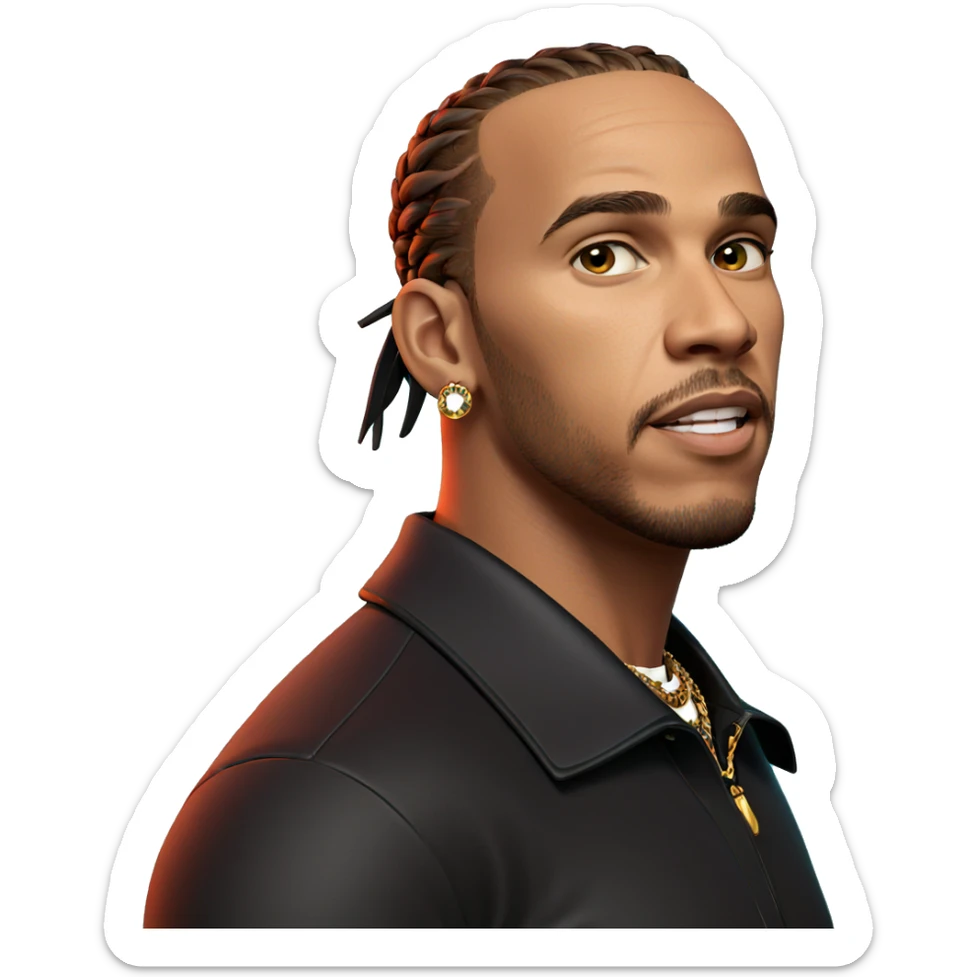 confident male with jewelry sticker