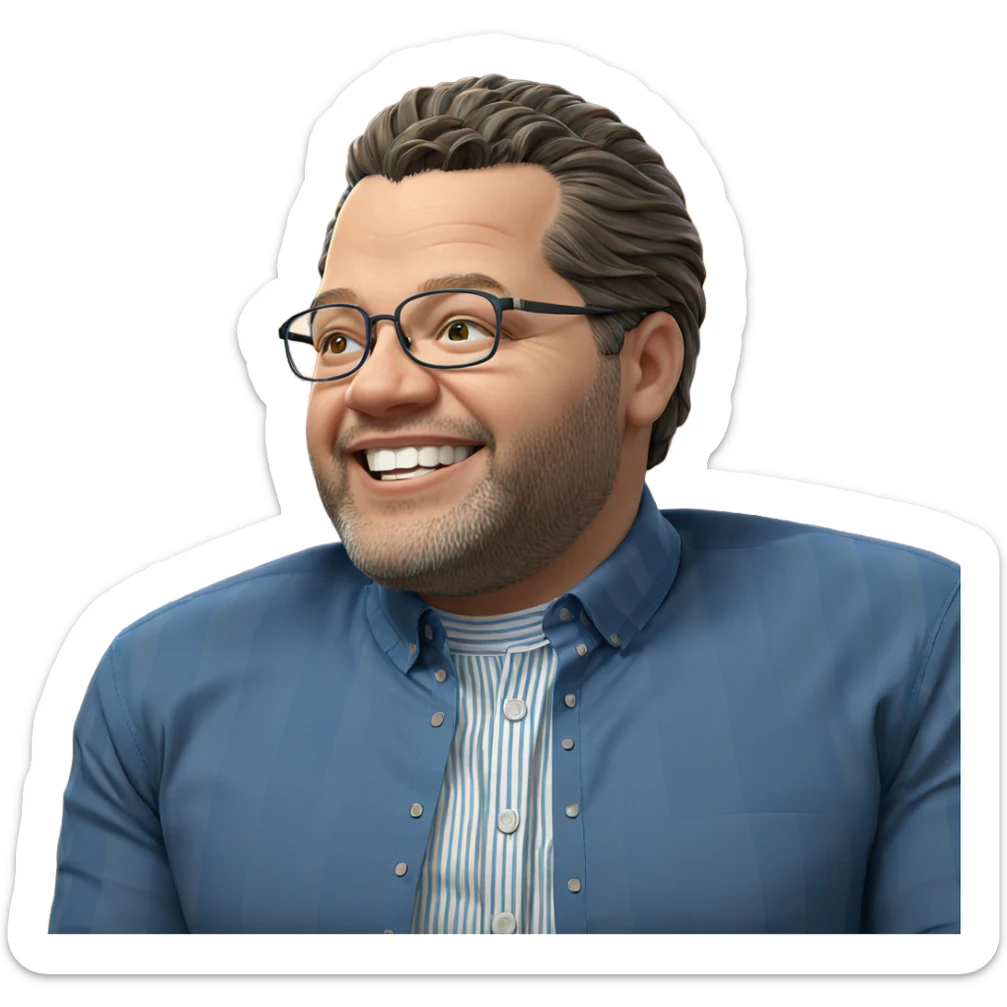 striped shirt smile meme sticker